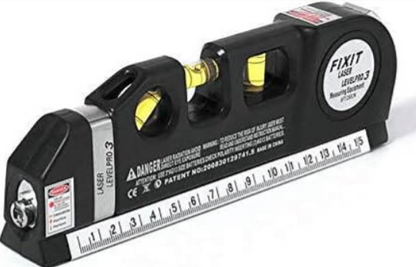 Måttband med laser - Vertikal linje, horisontell och kors
