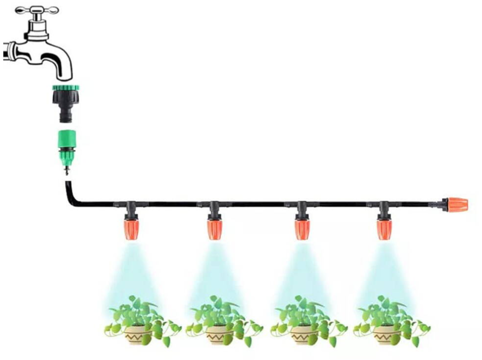 2 st - Bevattningssystem & Vattengardinsprinkler - 10 m --