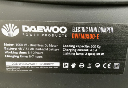 Daewoo - Elektrisk minidumper